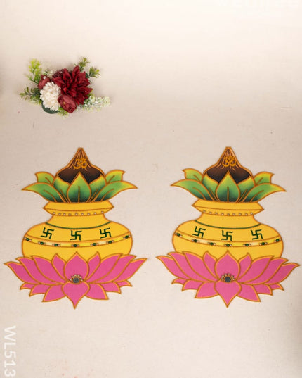 Rangoli - Kalash Set of 2 - WL5139 Divine Gifts RG