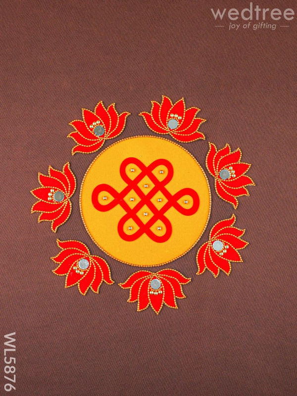 Rangoli - Kolam with Lotus - Set of 8 - WL5876 - Rangoli