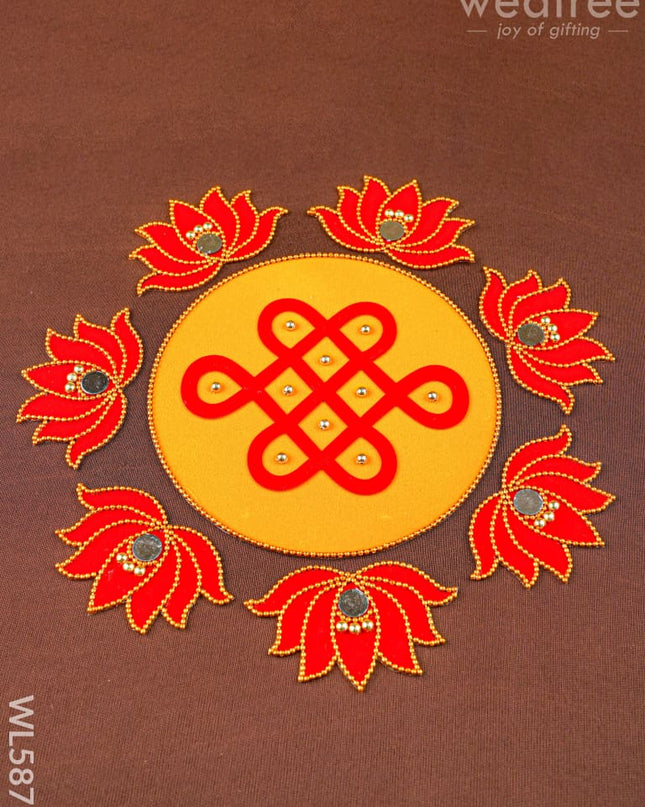 Rangoli - Kolam with Lotus - Set of 8 - WL5876 - Rangoli