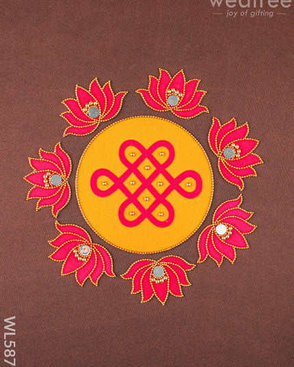 Rangoli - Kolam with Lotus - Set of 8 - WL5876 - Rangoli