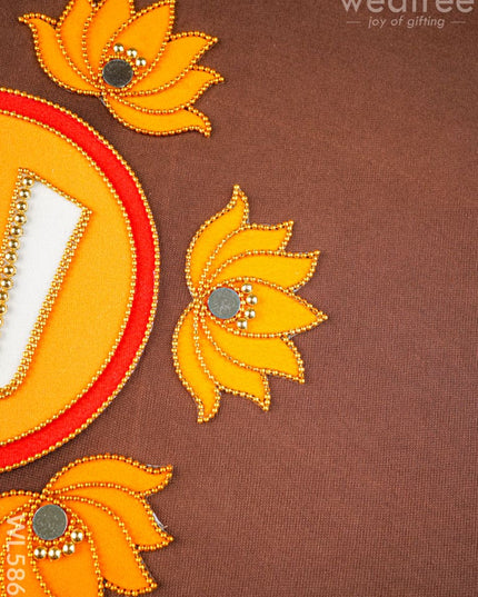 Rangoli - Namam with Set of 6 Lotus - WL5868 - Rangoli