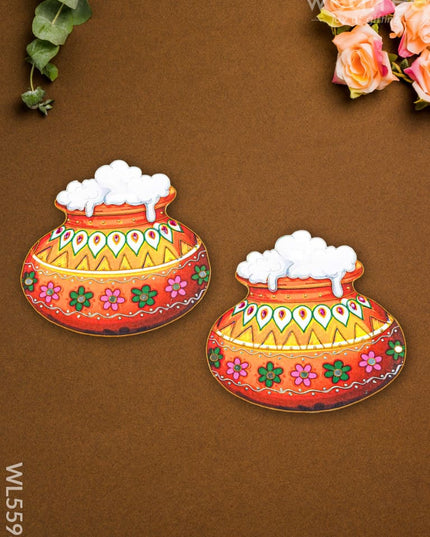 Rangoli - Pongal Pot - Set of 2 - WL5598 - Rangoli