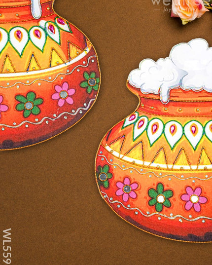Rangoli - Pongal Pot - Set of 2 - WL5598 - Rangoli