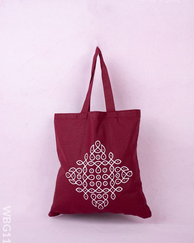 Rangoli Printed Cloth Bag - WBG1140 - Cloth Bags