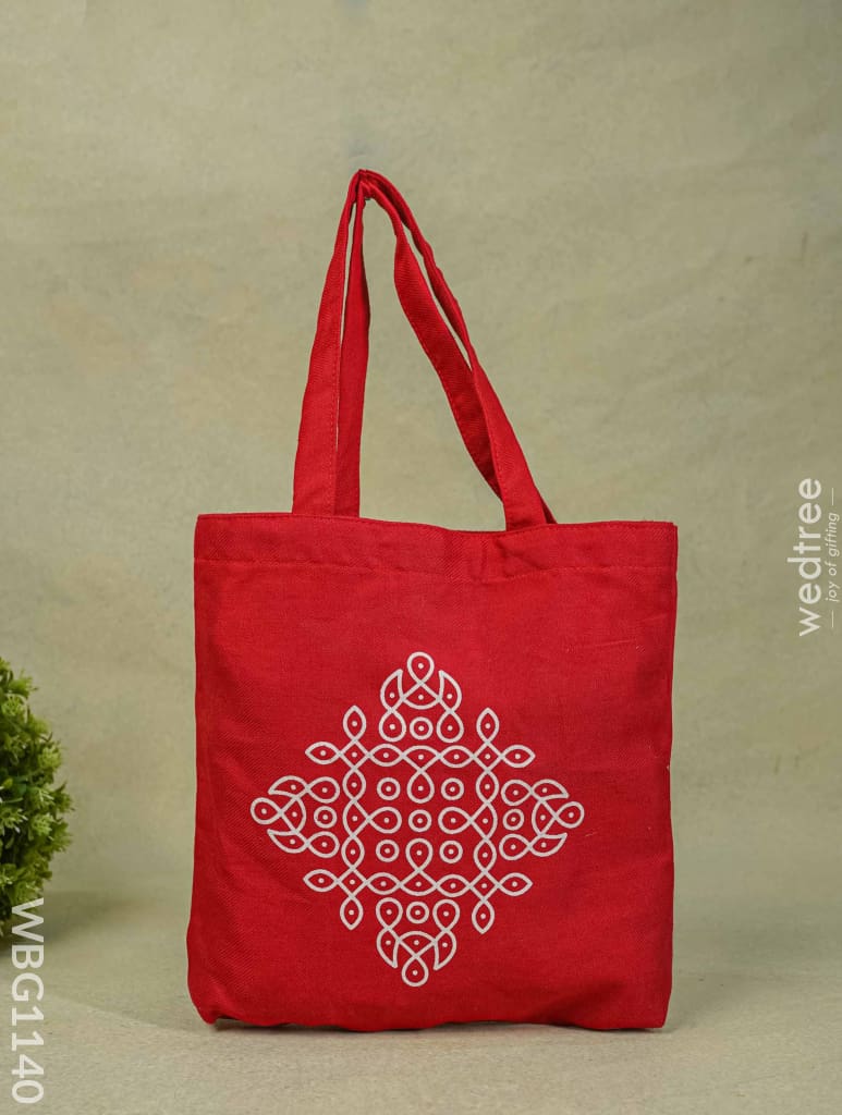Rangoli Printed Cloth Bag - Wbg1140 Jute Bags
