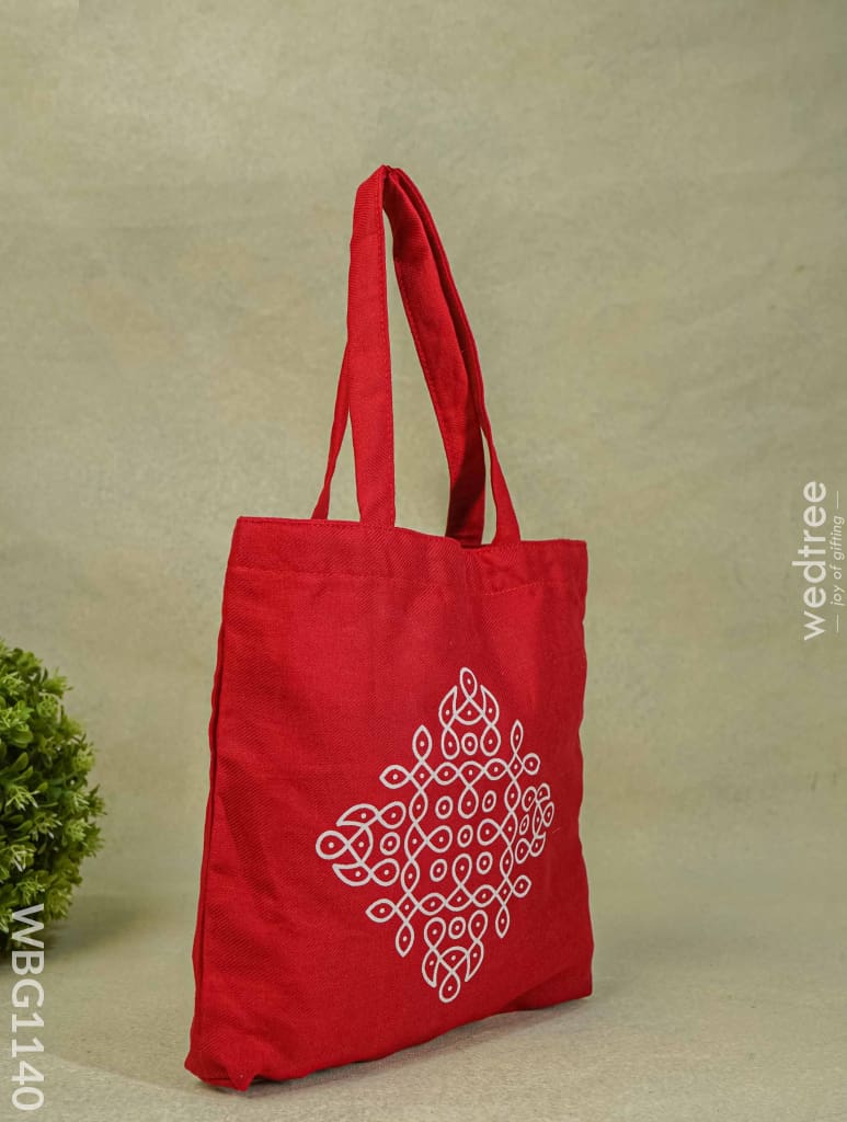 Rangoli Printed Cloth Bag - Wbg1140 Jute Bags