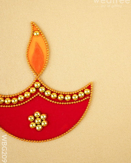 Rangoli - Set of 2 Diya - 3 inch - WBG2090 - Divine Gifts RG
