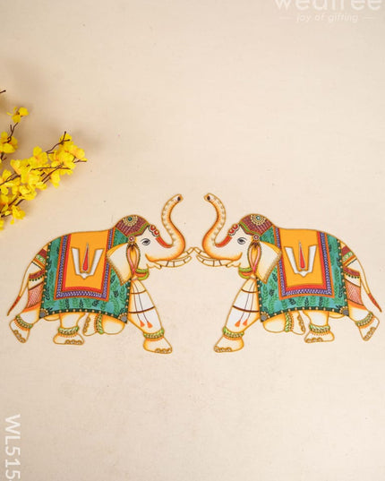 Rangoli - Set of 2 Elephant - WL5154 Divine Gifts