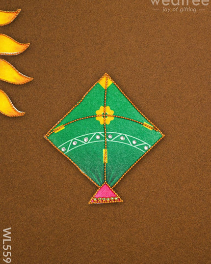 Rangoli - Sun-Kite-Cow - Set of 3 - WL5599 - Rangoli