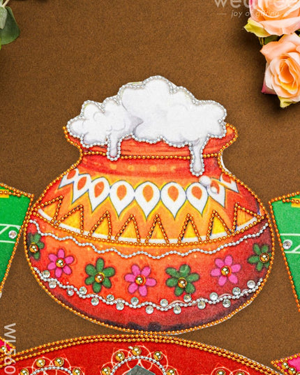 Rangoli with Set of Lotus Petals - WL5600 - Rangoli