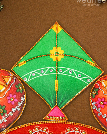 Rangoli with Set of Lotus Petals - WL5600 - Rangoli