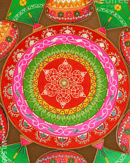 Rangoli with Set of Lotus Petals - WL5600 - Rangoli