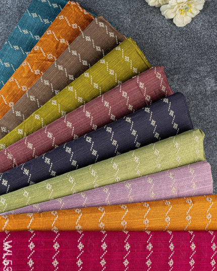 Raw Silk Blouse Bit - Set of 10 - Assorted Colors - WL5382 - Return Gift Combos