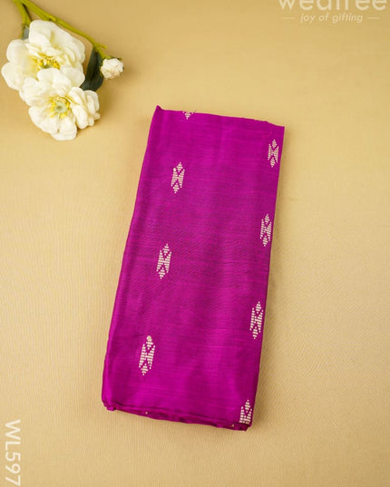 Raw Silk Blouse Bit - Set of 10 - Assorted Colors - WL5973 - Return Gift Combos