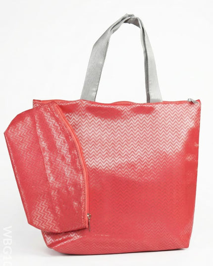 Raw Silk Hand Bag with Purse - WBG1008 - Hand Bags