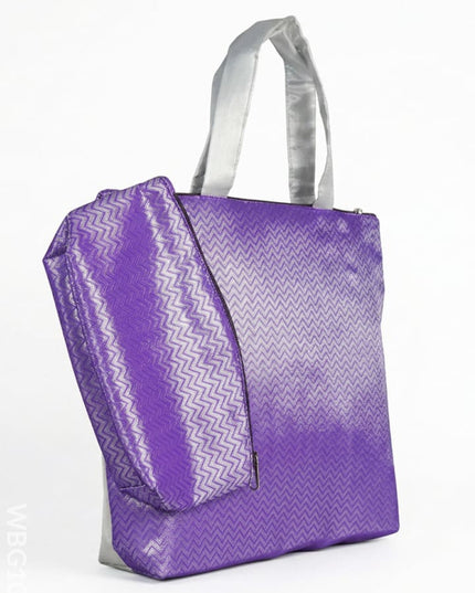 Raw Silk Hand Bag with Purse - WBG1008 - Hand Bags
