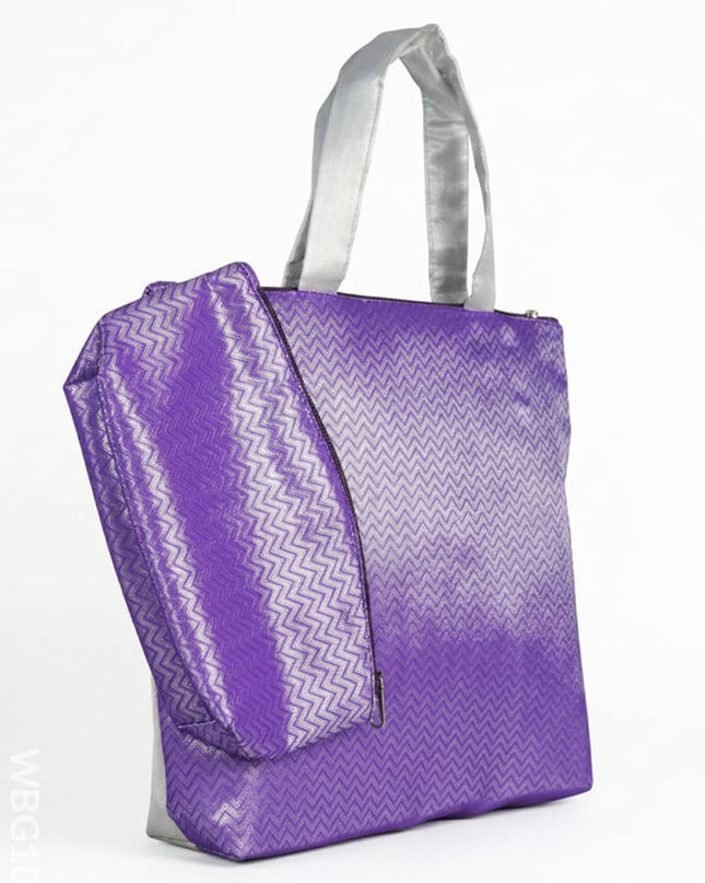 Raw Silk Hand Bag with Purse - WBG1008 - Hand Bags