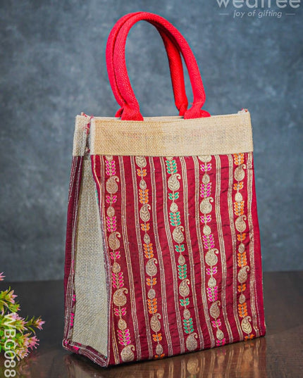 Raw Silk Jute Bag - Wbg0884 Bags