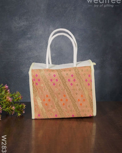Raw Silk Jute Lunch Bag - W2833 Bags