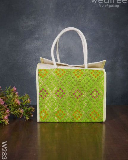 Raw Silk Jute Lunch Bag - W2833 Bags