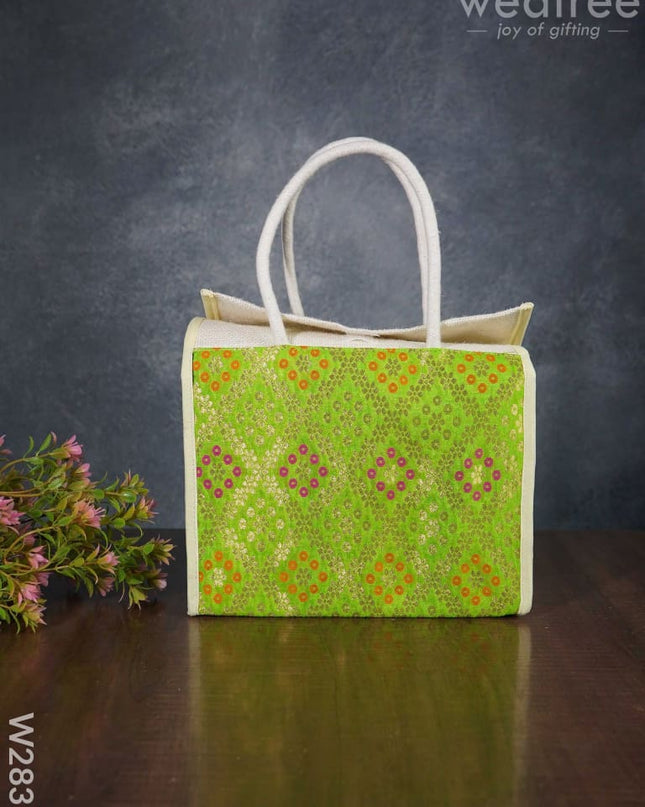 Raw Silk Jute Lunch Bag - W2833 Bags