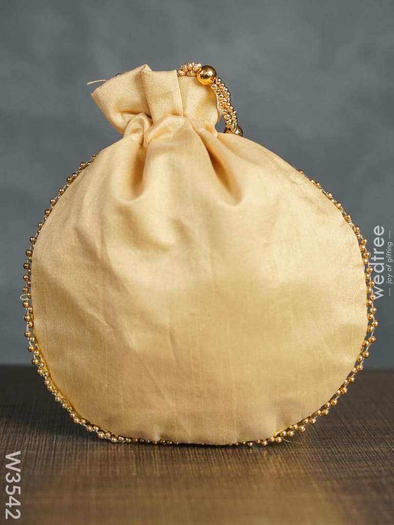 Raw Silk Potli Bag - W3542 Bags