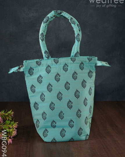 Raw Silk Printed Hand Bag - Wbg0940 Bags