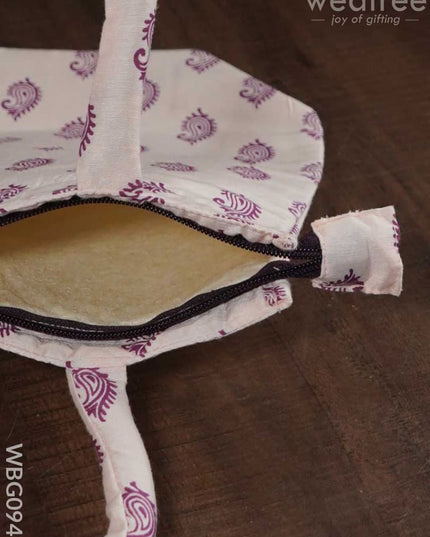Raw Silk Printed Hand Bag - Wbg0940 Bags