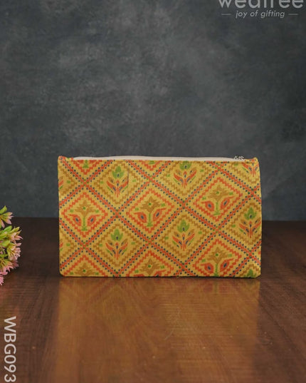 Raw Silk Printed Purse - Wbg0939 Clutches & Purses