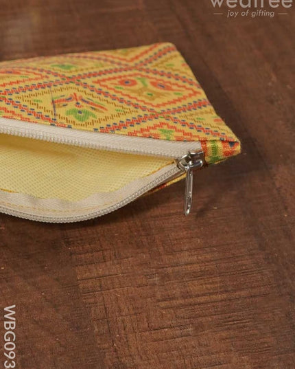 Raw Silk Printed Purse - Wbg0939 Clutches & Purses