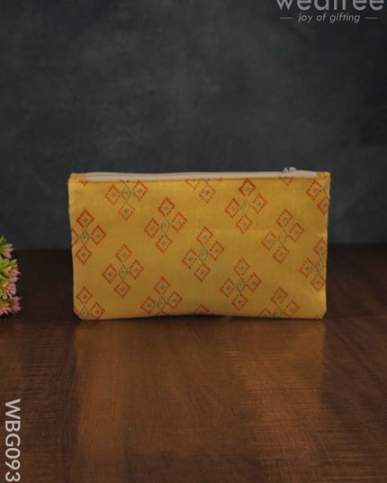 Raw Silk Printed Purse - Wbg0939 Clutches & Purses