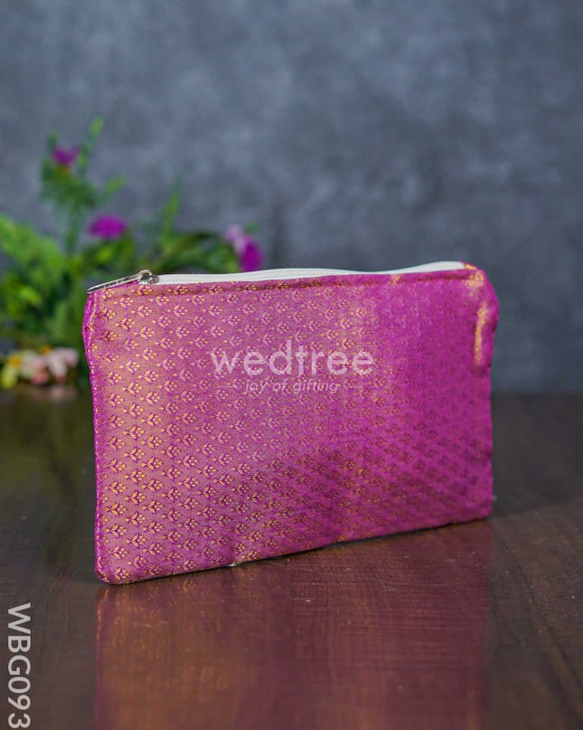 Raw Silk Printed Purse - Wbg0939 Clutches & Purses