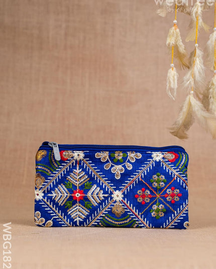 Raw Silk Purse - Embroidery Design - WBG1821 - Clutches & Purses