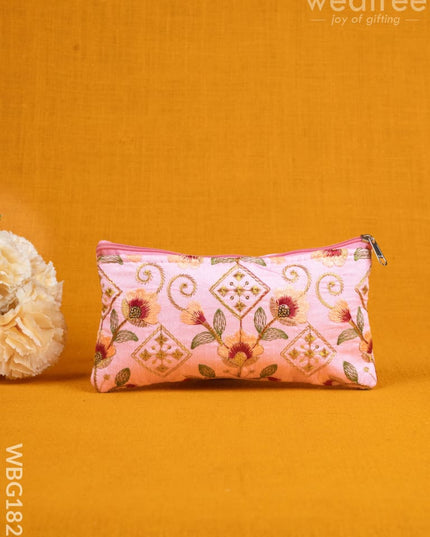 Raw Silk Purse - Embroidery Design - WBG1821 - Clutches & Purses