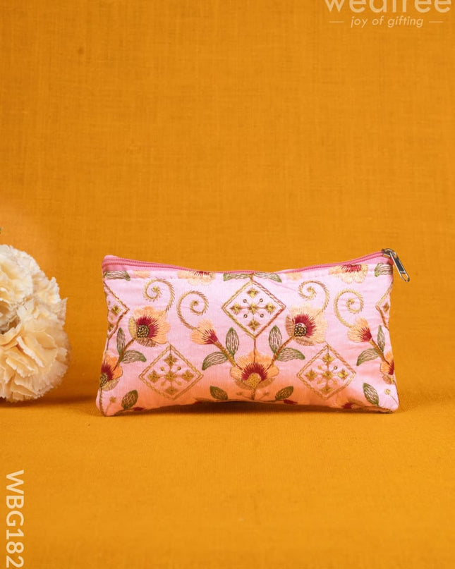 Raw Silk Purse - Embroidery Design - WBG1821 - Clutches & Purses