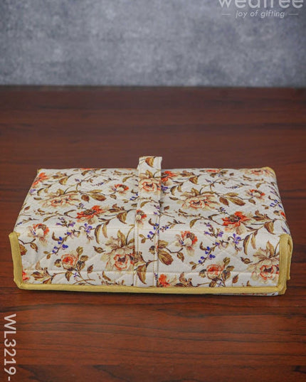 Rectangular Foldable Jewel Pouch With Floral Design (12X7) - Wl3219-1 Organizers