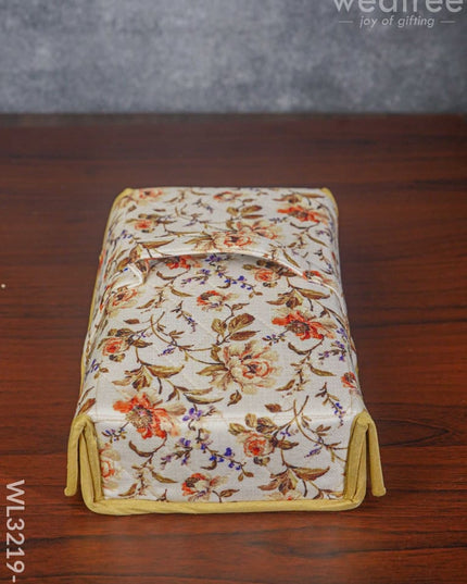 Rectangular Foldable Jewel Pouch With Floral Design (12X7) - Wl3219-1 Organizers