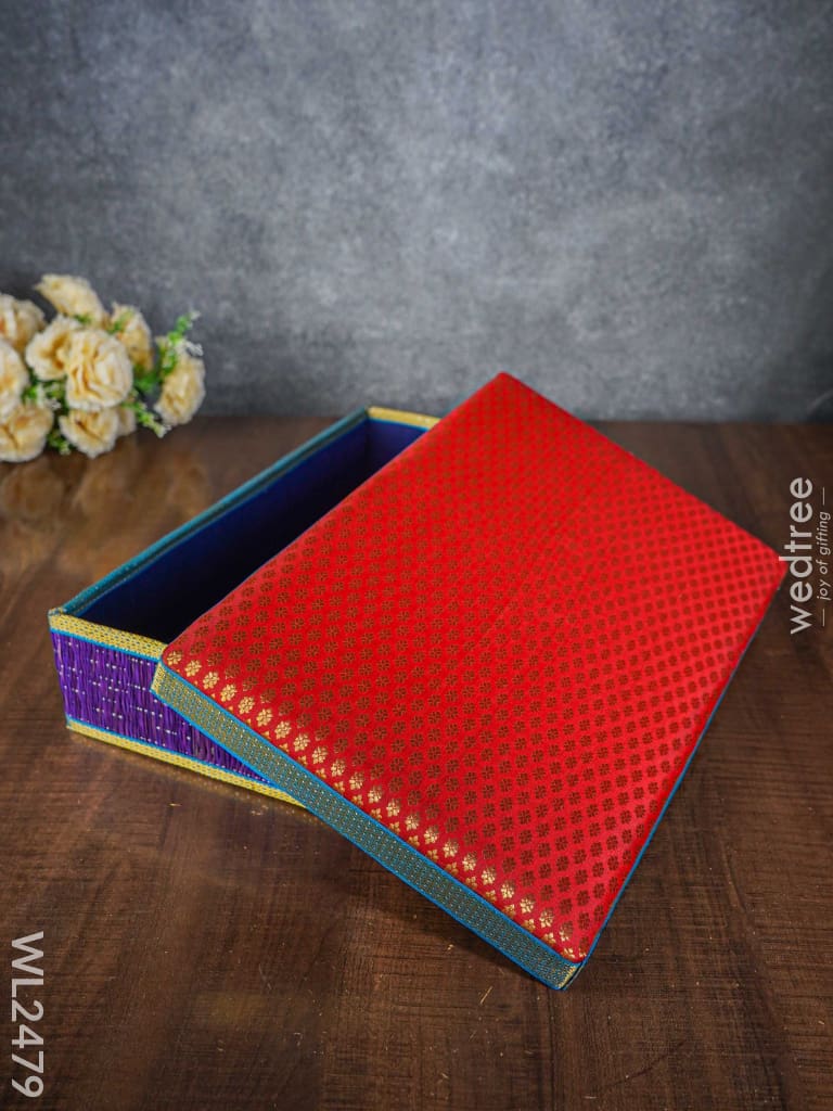 Rectangular Korai Mat Saree Box - Wl2479 Wedding Essentials