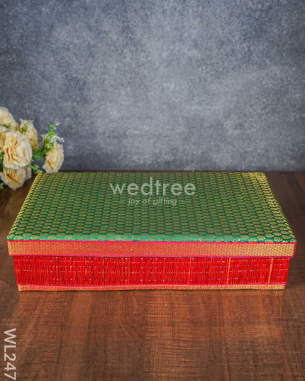 Rectangular Korai Mat Saree Box - Wl2479 Wedding Essentials