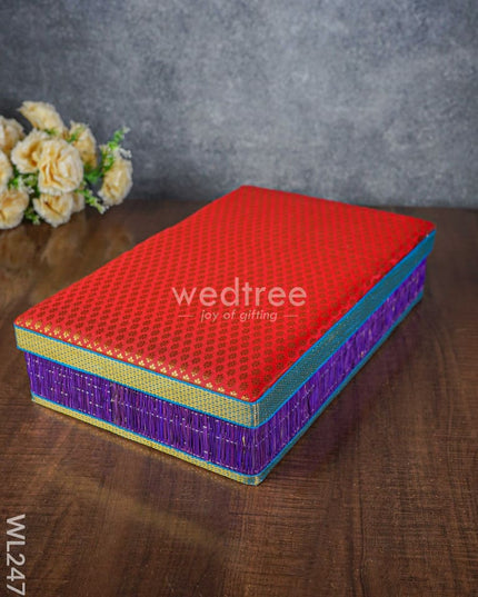 Rectangular Korai Mat Saree Box - Wl2479 Wedding Essentials