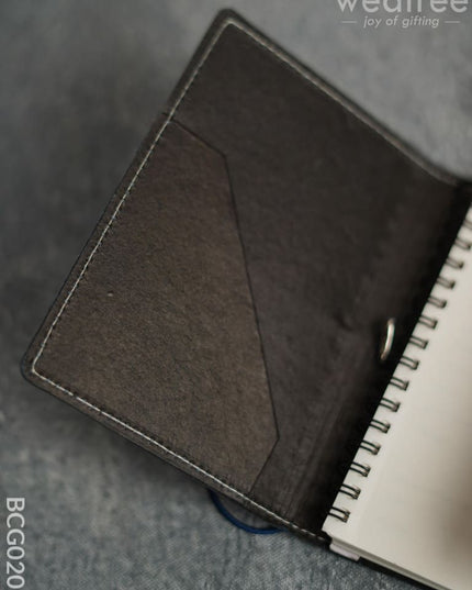 Recycled Cotton Foldable Spiral Notebook - Blue Bcg0200 Office Utility