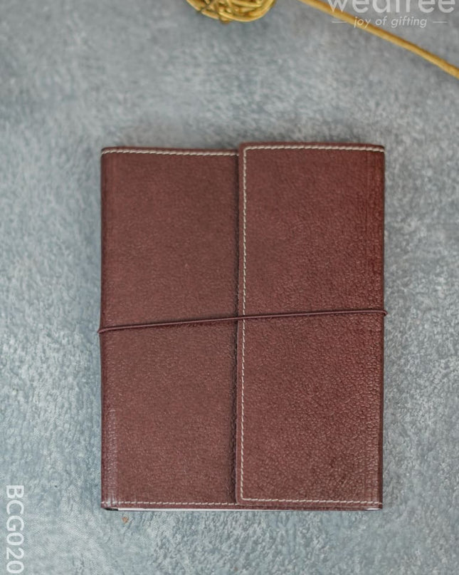 Recycled Cotton Foldable Spiral Notebook With Flap - Brown Bcg0203 Office Utility