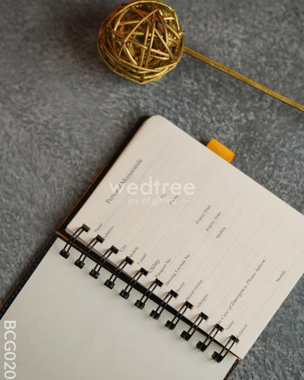 Recycled Cotton Spiral Office Diary - 6 Inch-Bcg0204 Utility