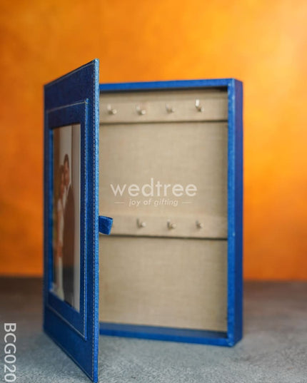 Recycled Cotton Wall Hanging Key Holder Box With Personalized Photoframe - 12 Inch Bcg0208 Office