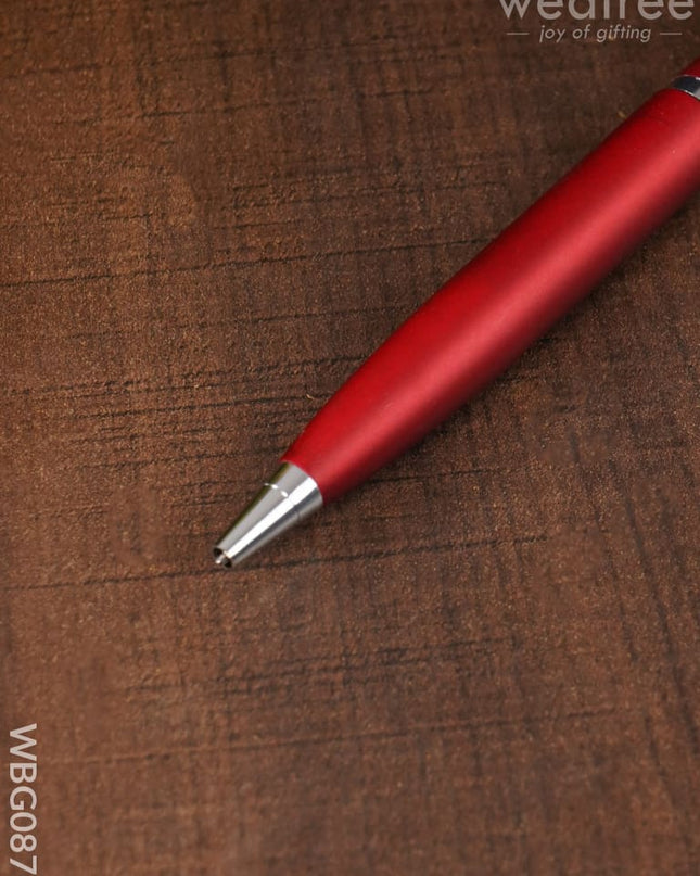 Red Matte With Silver Finish - Ball Point Pen Wbg0870 Corporate Gifts