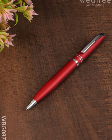 Red Matte With Silver Finish - Ball Point Pen Wbg0870 Corporate Gifts