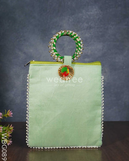 Return Gift Hand Bag With Pearl Handle - Wbg0894 Bags