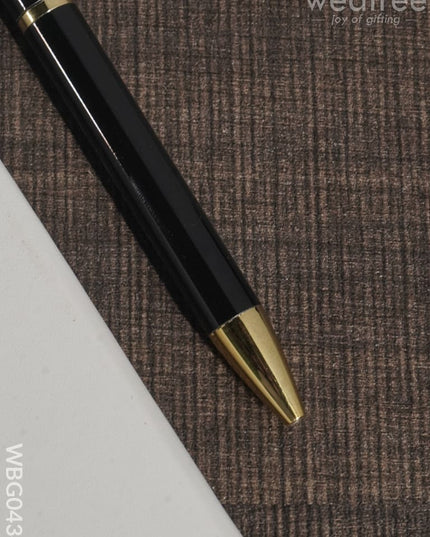 Roller Ball Point Pen (Metallic Black With Gold Finish) - Wbg0434 Kids Return Gifts