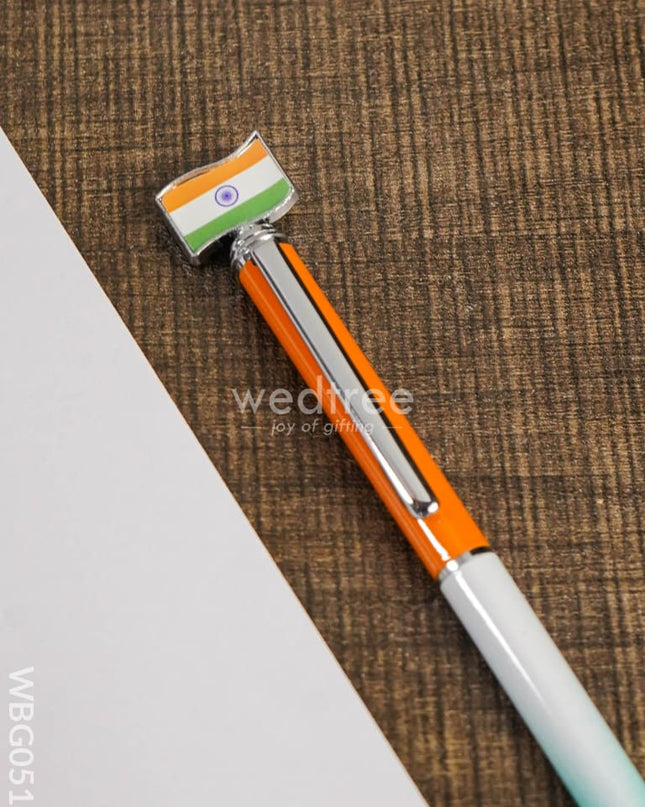 Roller Ball Point Pen - Tri Colour With Flag Wbg0515 Kids Return Gifts