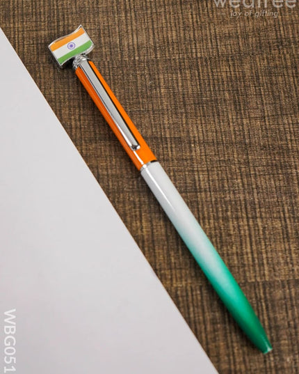 Roller Ball Point Pen - Tri Colour With Flag Wbg0515 Kids Return Gifts